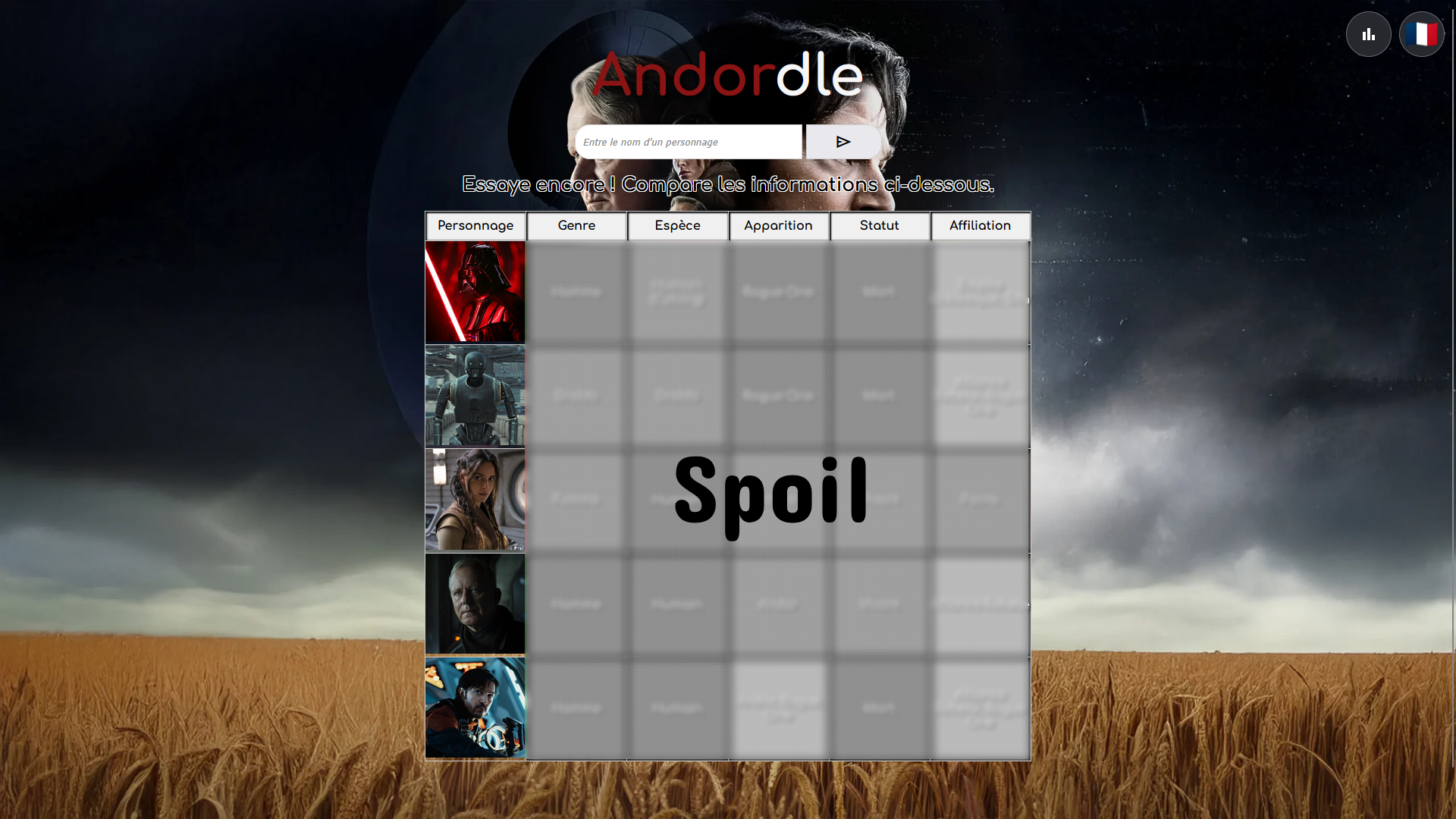 Andordle - Page d'accueil